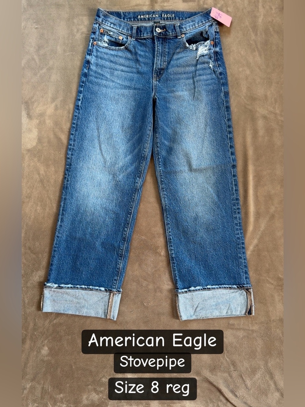 American Eagle Outfitters Women’s Stovepipe cuffed jean